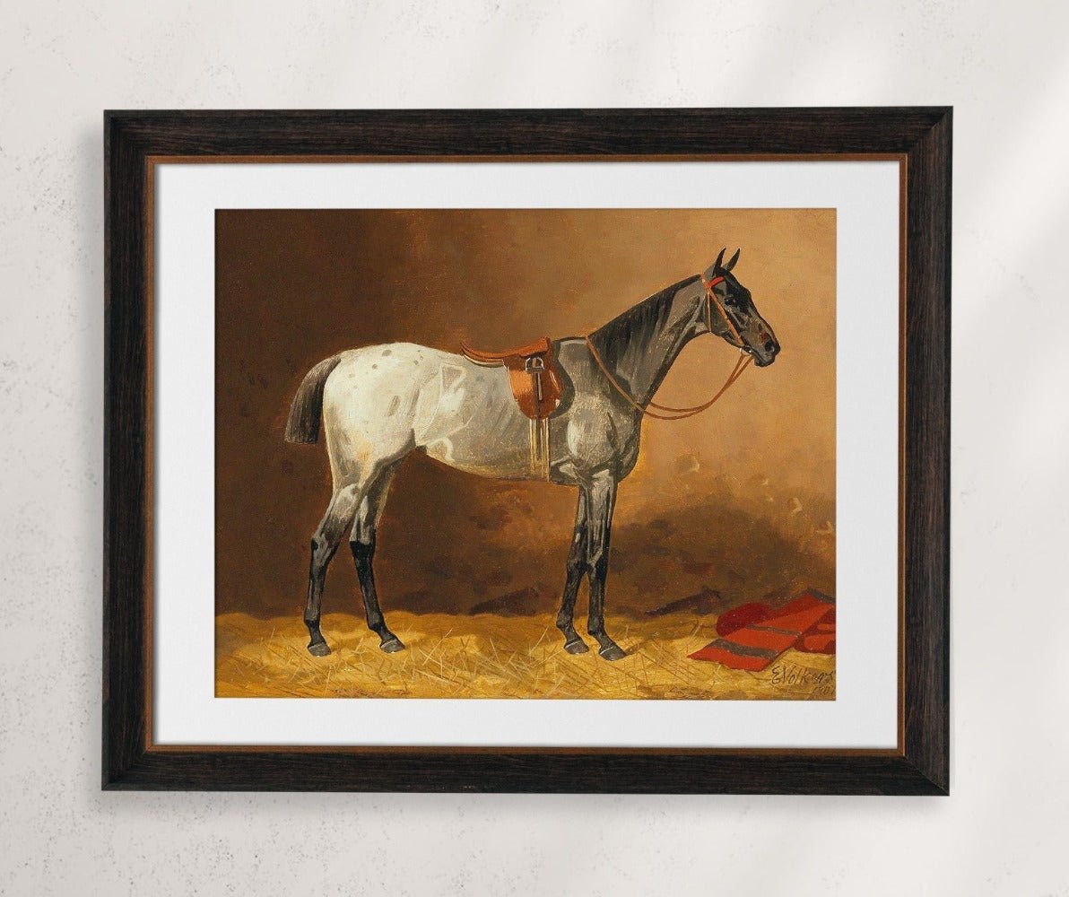 Vintage Grey Horse Portraits Print Set - HuntCountryHome