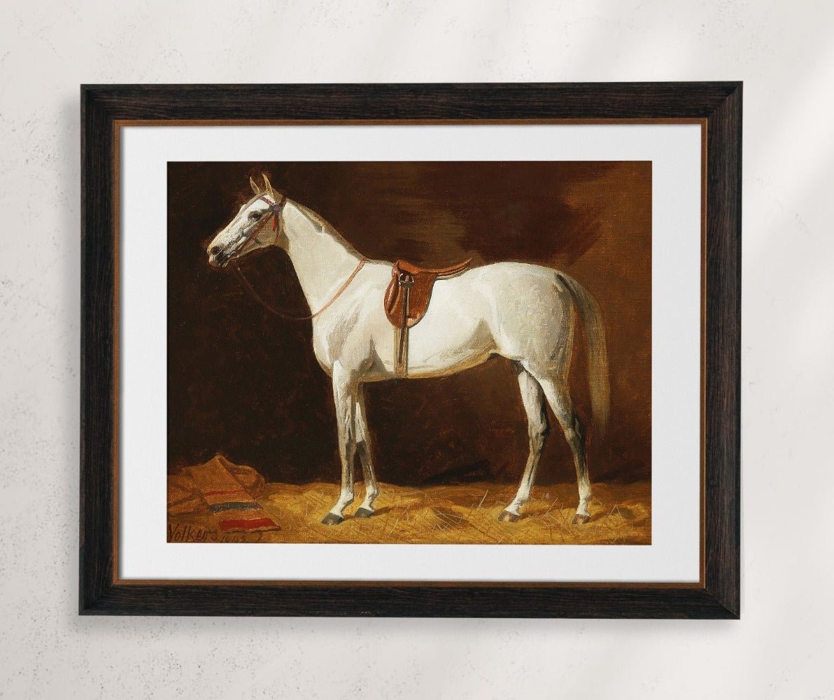 Vintage Grey Horse Portraits Print Set - HuntCountryHome