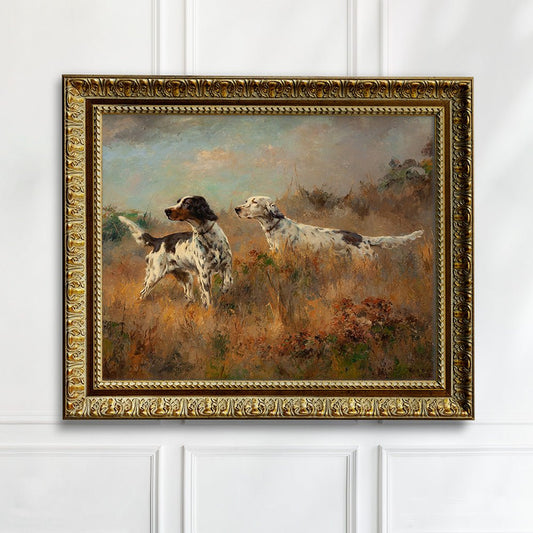 English Setters in a Field - HuntCountryHome