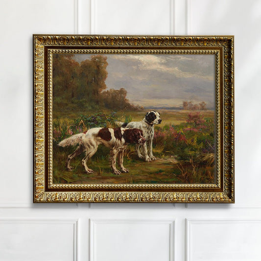 English Setters in the Meadow - HuntCountryHome