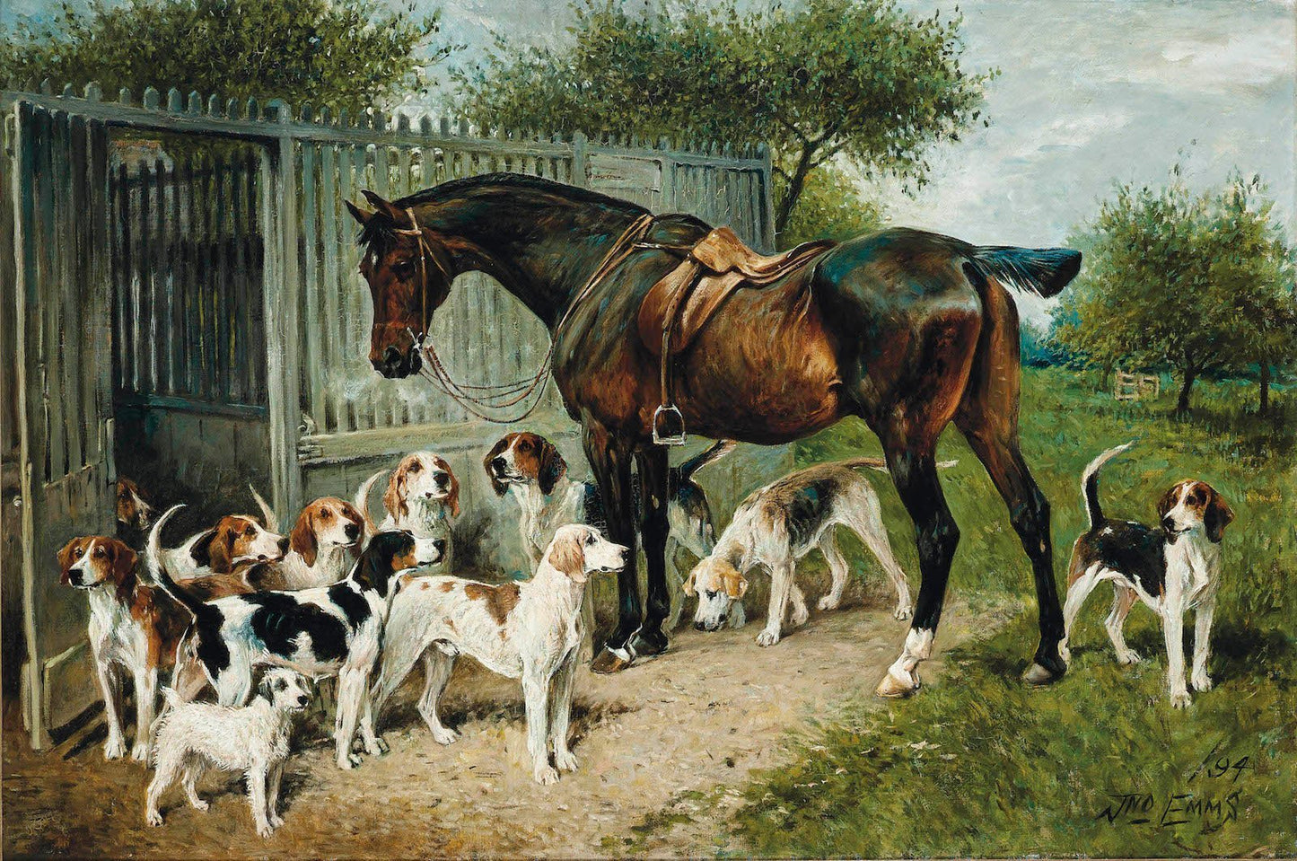 Hunter & Hounds Waiting - HuntCountryHome