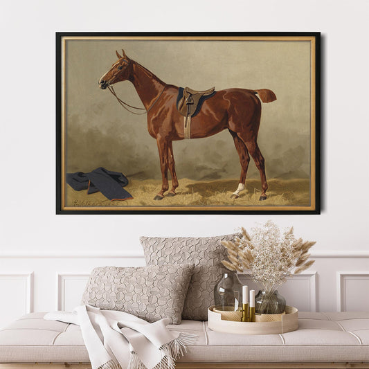 Vintage Chestnut Horse Poster - HuntCountryHome