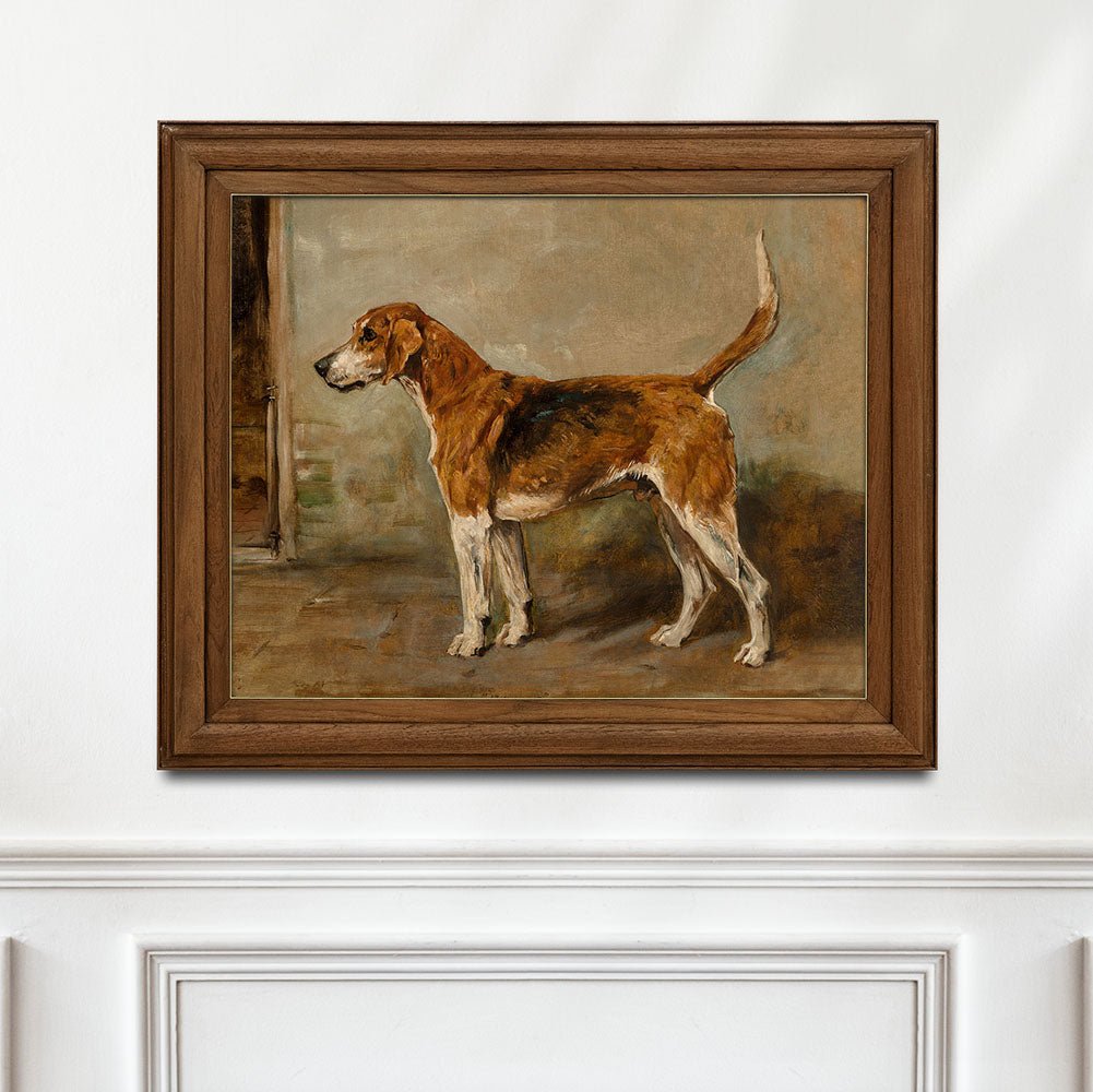 Vintage Foxhound Portrait - HuntCountryHome