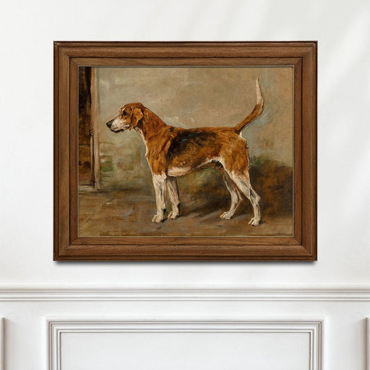 Vintage Foxhound Portrait - HuntCountryHome