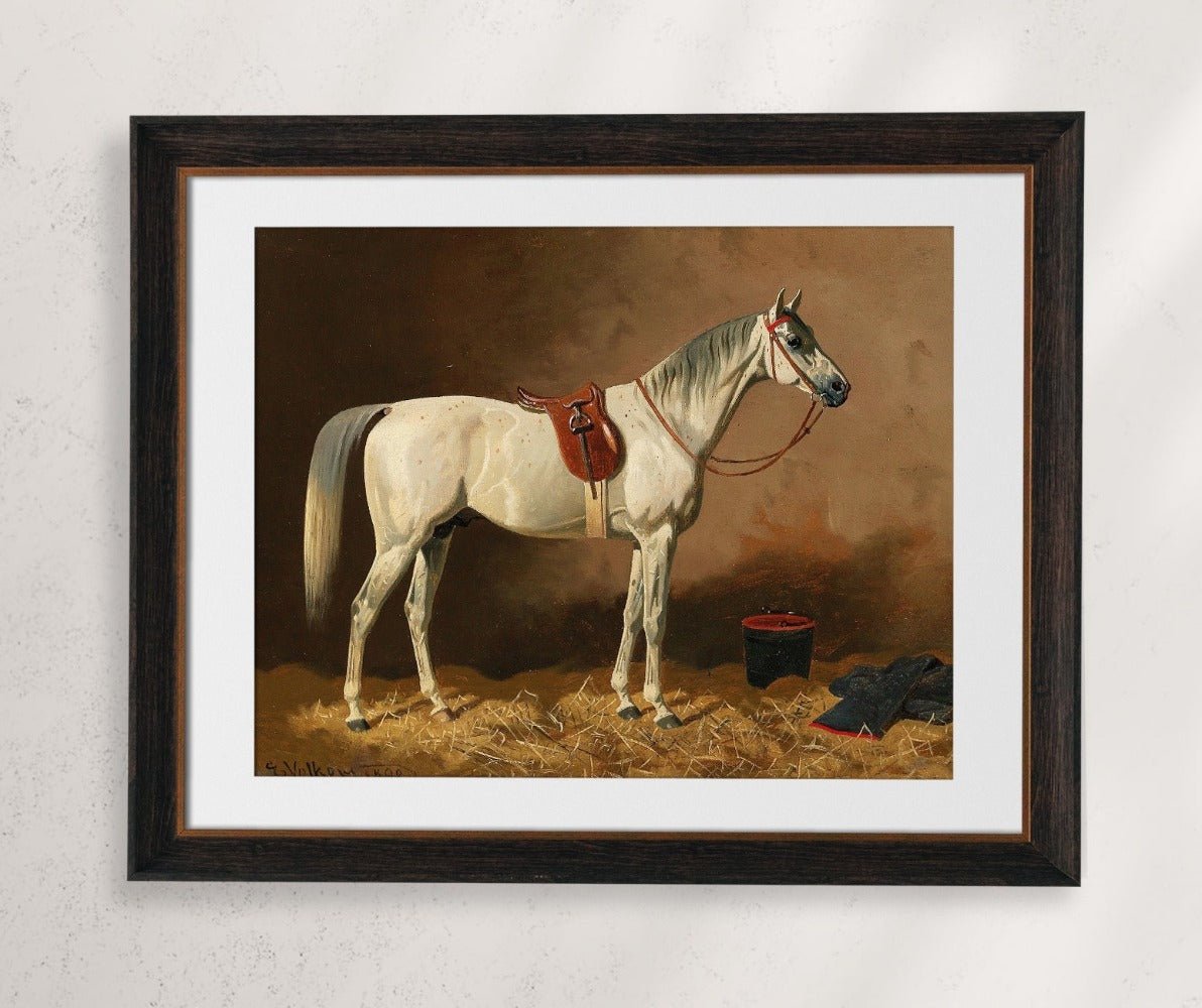 Vintage Grey Horse Portraits Print Set - HuntCountryHome
