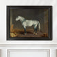 Vintage Grey Thoroughbred Portrait - HuntCountryHome