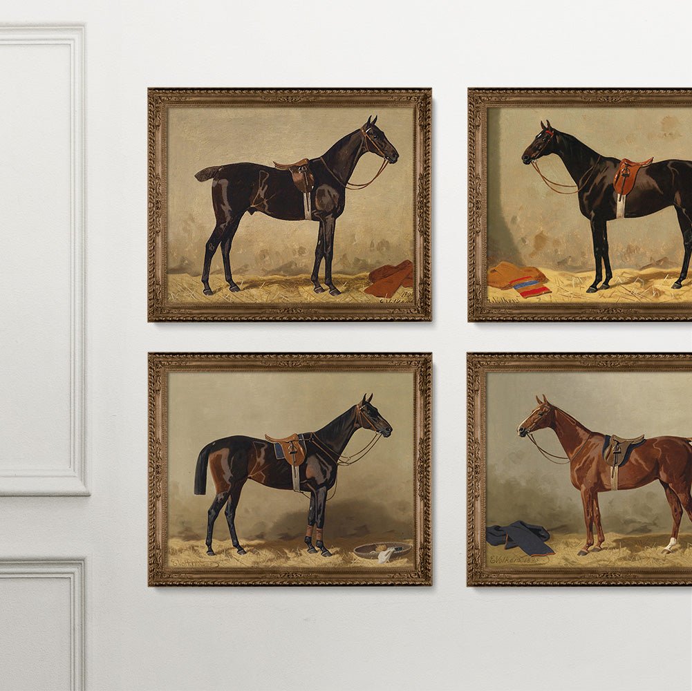 Vintage Horse Portraits Collection I - HuntCountryHome