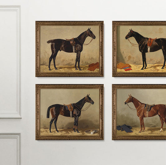 Vintage Horse Portraits Collection I - HuntCountryHome