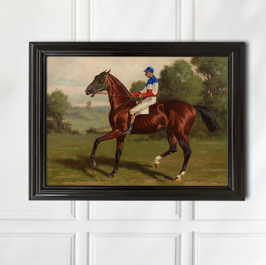 Vintage Racehorse Portrait #1 - HuntCountryHome
