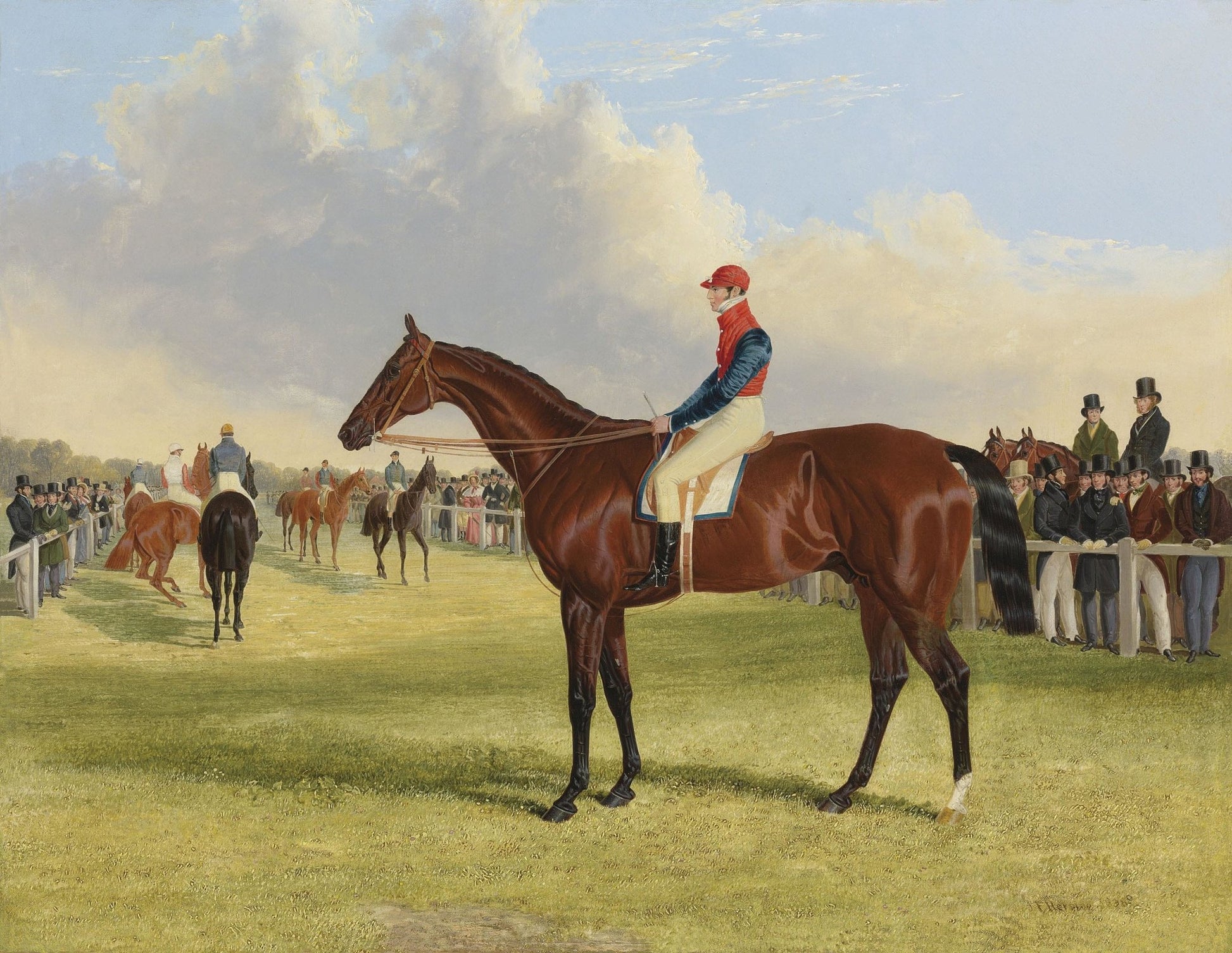Vintage Racehorse Portrait - Don Jon - HuntCountryHome