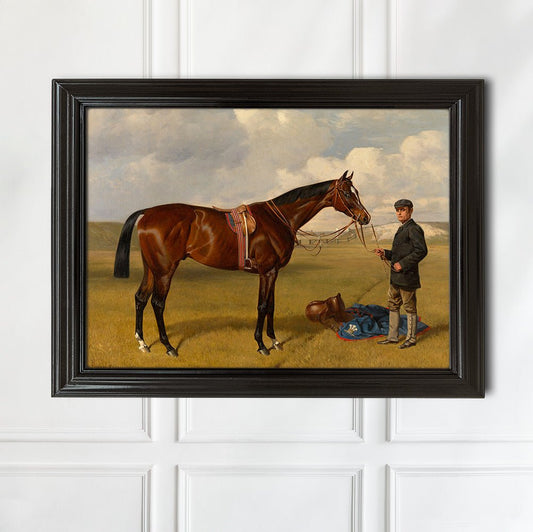 Vintage Racehorse Portrait - Florizell - HuntCountryHome