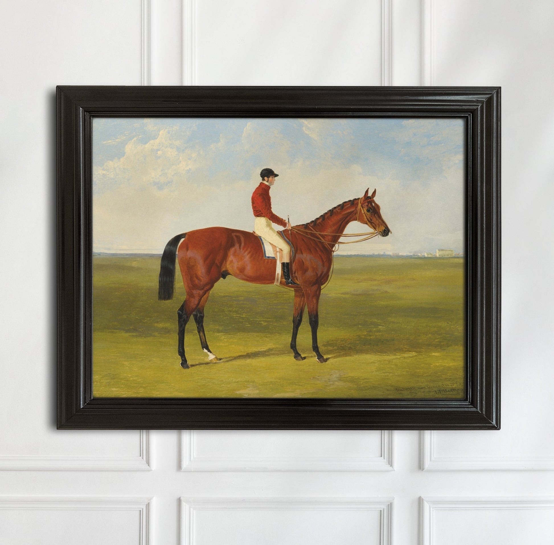 Vintage Racehorse Portrait - Nutwith - HuntCountryHome