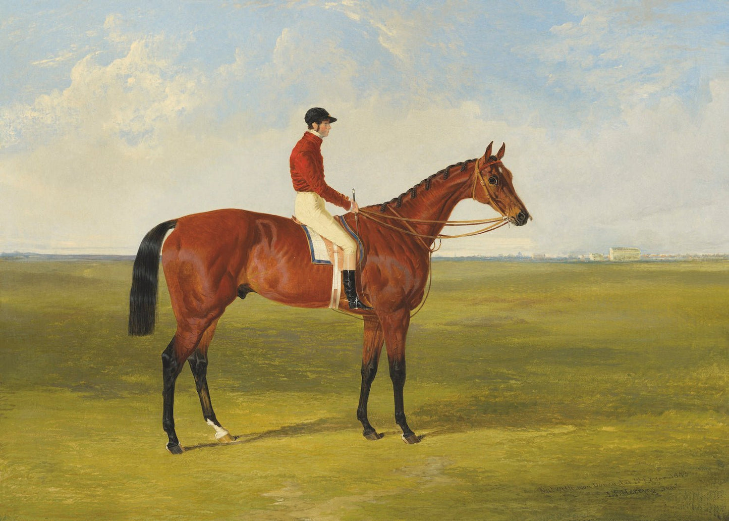 Vintage Racehorse Portrait - Nutwith - HuntCountryHome